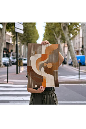 Çerçevesiz Poster Dijital Baskı Soyut - Kum Fırtınası- 50x70