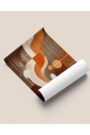 Çerçevesiz Poster Dijital Baskı Soyut - Kum Fırtınası- 50x70