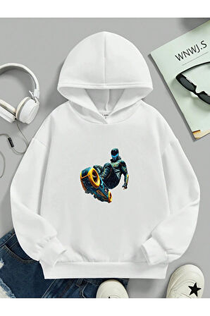 Çocuk Kapüşonlu Baskılı Sweatshirt