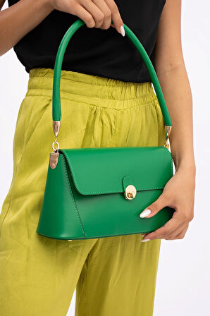 MERİ MODEL ÇİMEN KADIN OMUZ VE KOL ÇANTASI