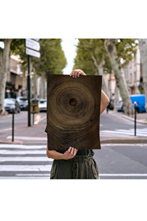 Çerçevesiz Poster Dijital Baskı Soyut Zamanın Halkaları - 50x70