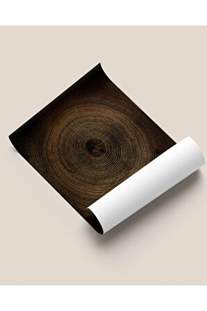 Çerçevesiz Poster Dijital Baskı Soyut Zamanın Halkaları - 50x70