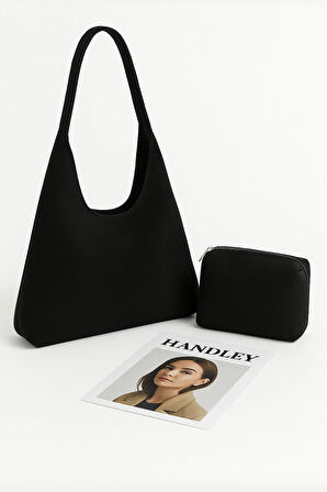 Lüks Suet Omuz Çantası Yavrulu – Tek Saplı Şık Tasarım