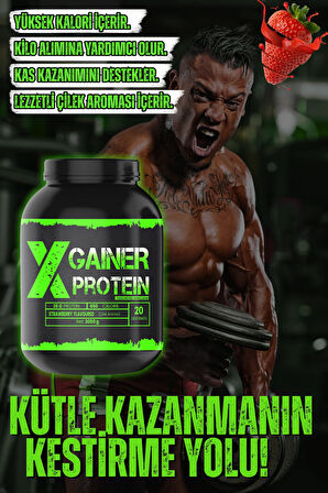 Xprotein Gainer 3000 Gr Çilek Aromalı (Kilo Almaya Yardımcı)