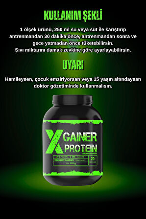 Xprotein Gainer 3000 Gr Çilek Aromalı (Kilo Almaya Yardımcı)