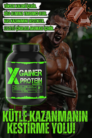 Xprotein Gainer 3000 Gr Çikolata Aromalı (Kilo Almaya Yardımcı)
