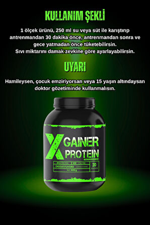 Xprotein Gainer 3000 Gr Çikolata Aromalı (Kilo Almaya Yardımcı)