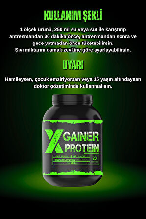 Xprotein Gainer 3000 Gr Bisküvi Aromalı (Kilo Almaya Yardımcı)