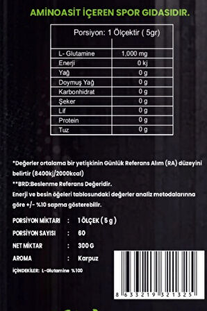 Xprotein L-Glutamine 300 Gr Karpuz Aromalı (Amino Asit Takviyesi)