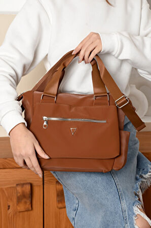 Kadın Kolon Askılı Elden Tutmalı Çok Cepli Çanta