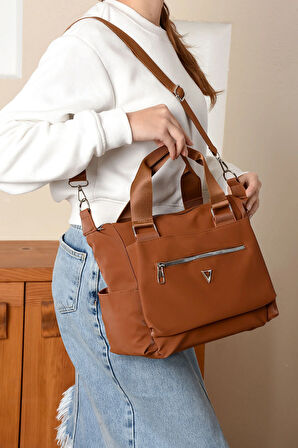 Kadın Kolon Askılı Elden Tutmalı Çok Cepli Çanta