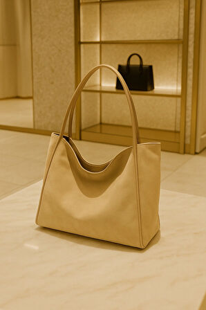 Lüks Suede Omuz ve Günlük Tote Çanta