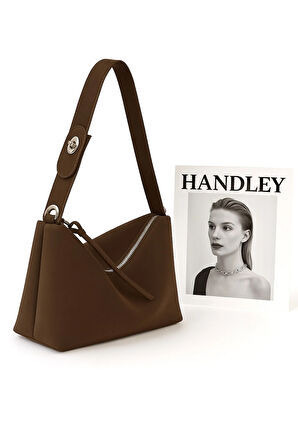 Süet Deri Detaylı Elit Omuz Çantası – Şık ve Modern Tasarım