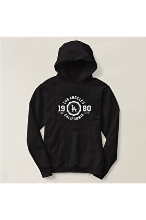 Unisex Baskılı Oversize Kapşonlu Sweatshirt
