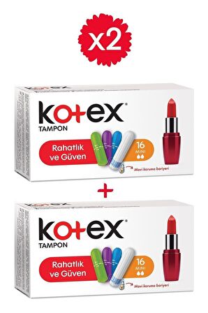 Kotex Tampon Mini 2 x 16'lı