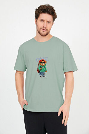 Siyah Ön Baskılı Pamuklu T-shirt
