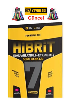 Güncel 2025 7.Sınıf Hibrit Fen Bilimleri Konu Anlatımlı Etkinlikli Soru Bankası+Kalemlik
