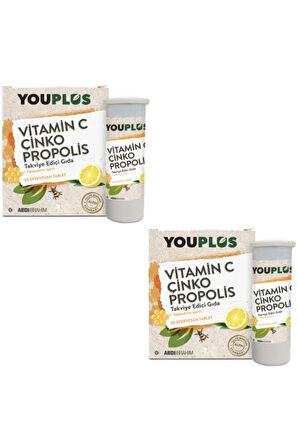 Youplus Vitamin C, Çinko, Propolis Efervesan Tablet 2 Adet