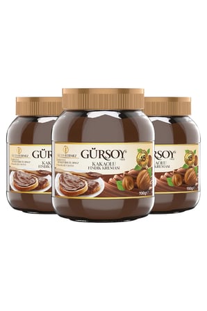 Kakaolu Fındık Kreması 700 g (3'lü Paket)