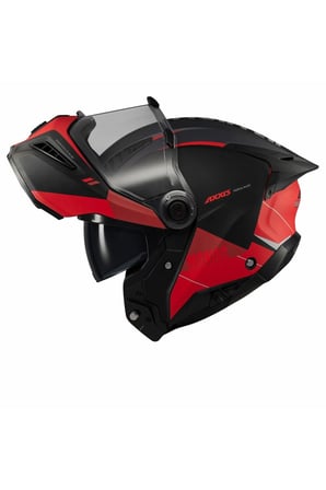 Ghostfighter SV Maniac B5 Black Red Motosiklet Çene Açılır Kask