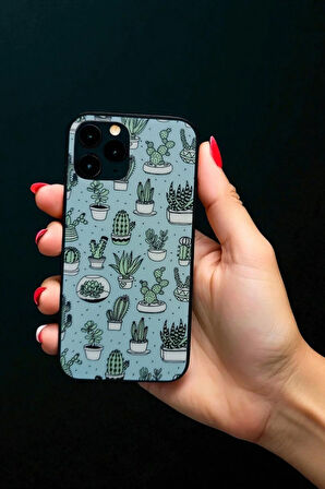 İphone 12 Pro Max Uyumlu Kaktüs Tasarım Süper Silikon Telefon Kılıfı