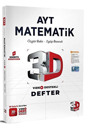 3D Yayınları YKS AYT Matematik Video Destekli Defter 3D Yayınları