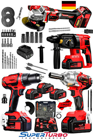 Profesyonel 3 Akülü 20AHX Kömürsüz Seri Taşlama Çelik Mandren Matkap Kırıcı 350Nm Somun Sıkma Seti