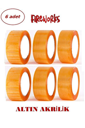 6 Adet 45mm X 80 Metre ''altın'' Akrilik Koli Bandı - Koli Bandı