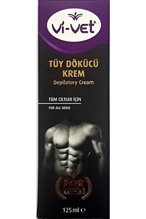 Vivet Erkek Tüy Dökücü Krem Tüm Ciltler 125ml X 3 Adet Vivet Formen