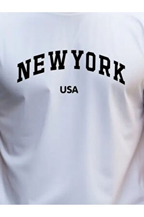 CEYDA GÜMÜŞ Erkek New York Baskılı Süprem T-shirt