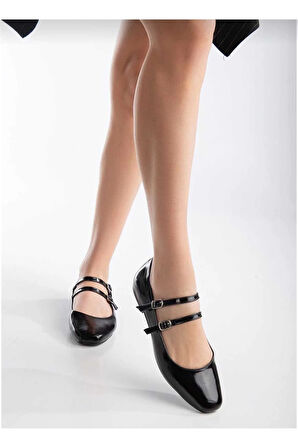 AYAKKABI ÇİFT BARETLİ TOKALI RUGAN KADIN BABET