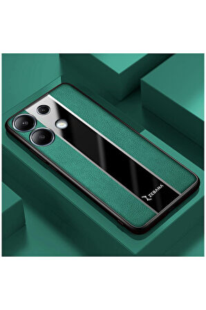 Xiaomi Redmi Note 13 5g Uyumlu Kılıf Premium Deri Kılıf Yeşil