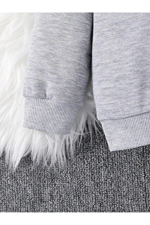 Çocuk Oversize Kapüşonlu Eşofman Takımı Basic İçi Pamuklu
