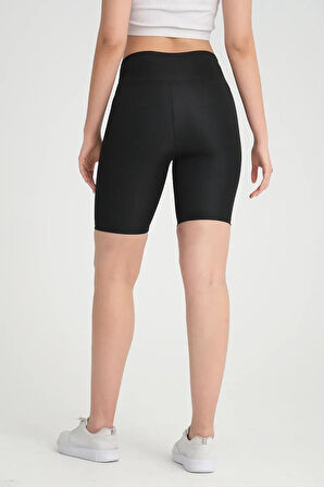 Vogsign Kadın Dalgıç Kumaş Toparlayıcı Yüksek Bel Şort Tayt 222