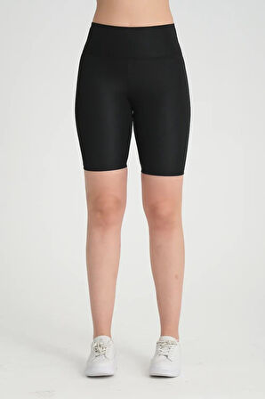 Vogsign Kadın Dalgıç Kumaş Toparlayıcı Yüksek Bel Şort Tayt 222