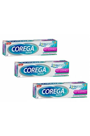 Super Protez Yapıştırıcı Tatsız Krem 40 gr X 3 Kutu