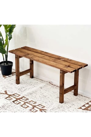 DizyWood Masif Ahşap Bank Bench – Dekoratif Oturma Bankı
