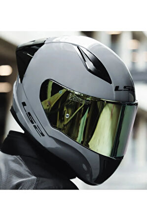 Rapıd 2 Race Nardo Gri Fullface Motosiklet Kaskı Gold Camlı