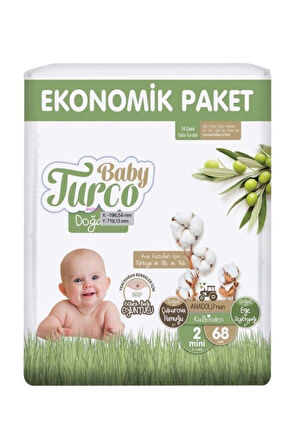 Baby Turco Doğadan Bebek Bezi 2 Numara 68 Adet 