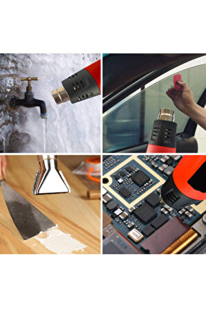 Sıcak Hava Tabancası 3700 Watt Çift Kademeli Termik Korumalı Sıcak Hava Üfleme Makinesi 900 C°