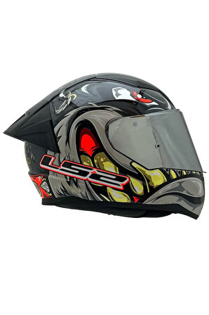 RAPID 2 SPOX GRİ-KIRMIZI KASK ŞEFFAF KASK CAMI HEDİYELİ