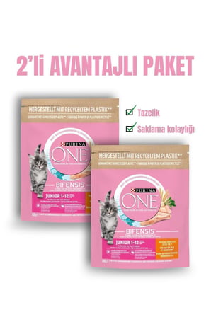Junior Tavuklu Yavru Kedi Maması 800 Gr x 2Ad
