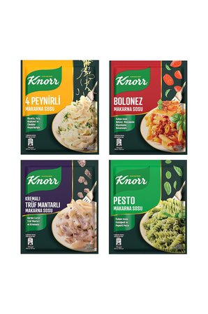 Knorr Makarna Sosu Truf Mantarlı + Pesto + Bolonez + 4 Peynirli