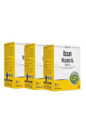 Ocean Vitamin D3 1000 IU Sprey 3 Adet