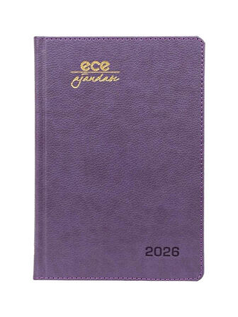 Ece Ajanda 14x20 cm Ajanda 2026 Kemer Mor