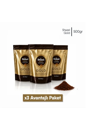 Shazel Gold Çözünebilir Kahve | 500 gr | 3 Paket