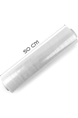 PALET STREÇ FİLM BÜYÜK BOY 50 CM 250 METRE 23 MİCRON 3 KG 1. KALİTE ENDÜSTRİYEL %100 ESNEK - 1 ADET