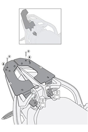 Sr5109bmwf800gt(13-20)-f800r(09-20)-f800st(06-16) Uyumlu Arka Çanta Taşıyıcı