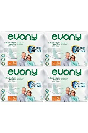 Hasta Bezi Yetişkin Bel Bantlı L-büyük Boy 120 Adet (4pk*30)