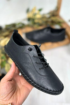 Derinyus %100 Hakiki Deri Çarık - Siyah